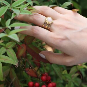 Alternative view of Bothemians Scarlet Rose Quartz Ring