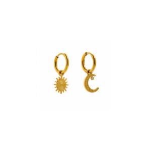 Bothemians Sun and Moon Hoops Earrings