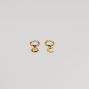 Bothemians Sun and Moon Hoops Earrings - Image 3