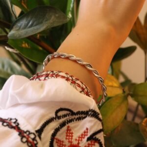 Bothemians Silver Twist Bracelet