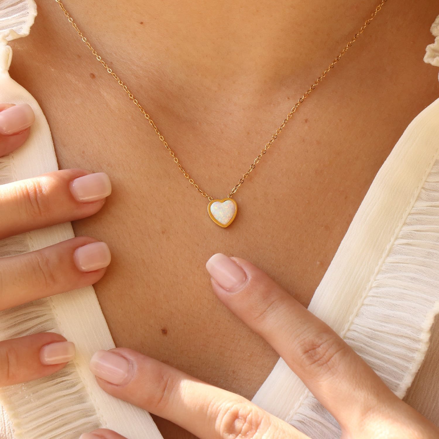 Bothemians Heart Opal Necklace