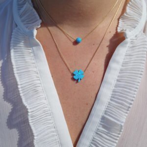 Alternative view of Bothemians Blue Clover Necklaces Set