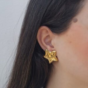 stars-earrings-modeled