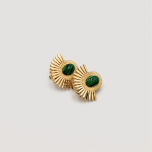 Alternative view of Bothemians Malachite Aphrodite Earrings