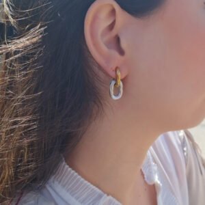 Gold-plated-bothemians-earrings-mixgold-silver-zaria-modeled