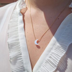 Bothemians Opal Moon Necklace - Image 3