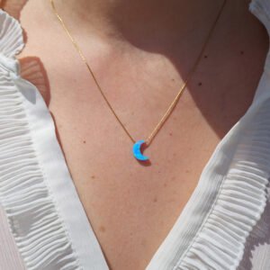 Bothemians Opal Blue Moon Necklace