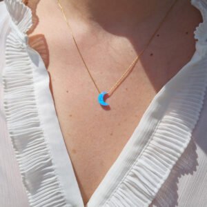 Bothemians Opal Blue Moon Necklace - Image 3
