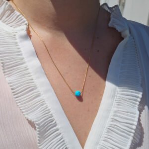 Alternative view of Bothemians Blue Opal Stone Necklace