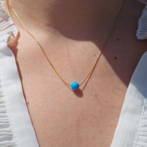 Bothemians Blue Opal Stone Necklace - Image 4