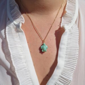 Bothemians Blue Turtle Necklace