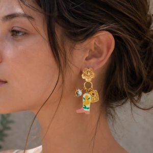 Alternative view of Bothemians Ceramic Charms Earrings