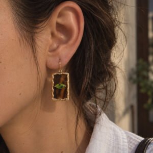 Alternative view of Bothemians Tiger Eye Earrings