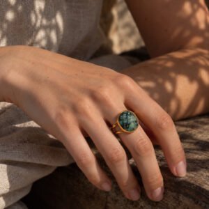 Alternative view of Bothemians African Turquoise Ring